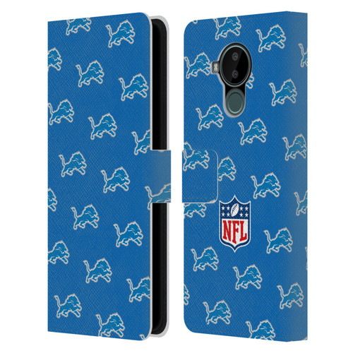 NFL Detroit Lions Artwork Patterns Leather Book Wallet Case Cover For Nokia C30