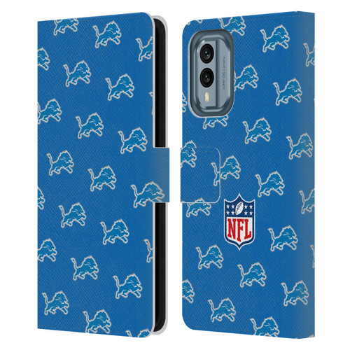 NFL Detroit Lions Artwork Patterns Leather Book Wallet Case Cover For Nokia X30