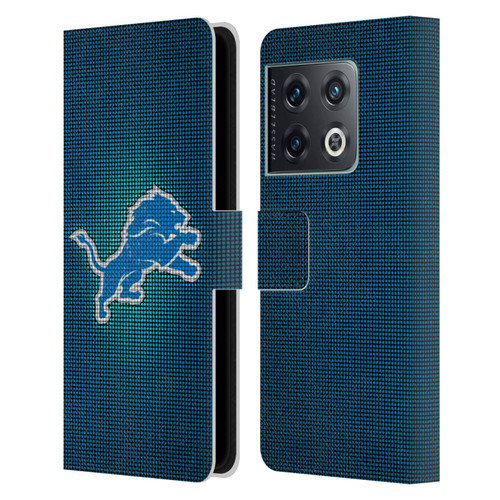 NFL Detroit Lions Artwork LED Leather Book Wallet Case Cover For OnePlus 10 Pro