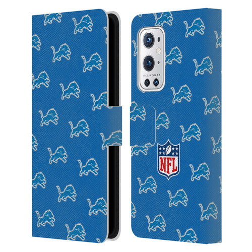 NFL Detroit Lions Artwork Patterns Leather Book Wallet Case Cover For OnePlus 9 Pro