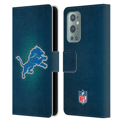 NFL Detroit Lions Artwork LED Leather Book Wallet Case Cover For OnePlus 9