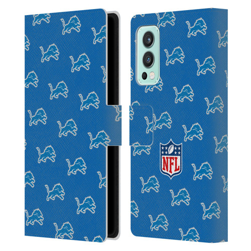 NFL Detroit Lions Artwork Patterns Leather Book Wallet Case Cover For OnePlus Nord 2 5G
