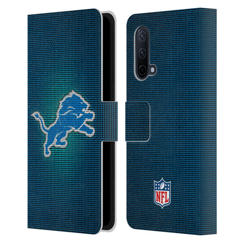 NFL Detroit Lions Artwork LED Leather Book Wallet Case Cover For OnePlus Nord CE 5G