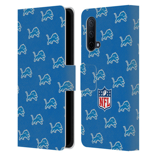 NFL Detroit Lions Artwork Patterns Leather Book Wallet Case Cover For OnePlus Nord CE 5G