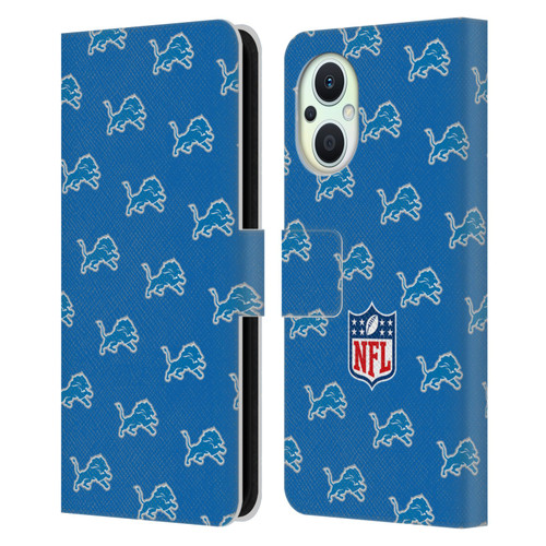NFL Detroit Lions Artwork Patterns Leather Book Wallet Case Cover For OPPO Reno8 Lite