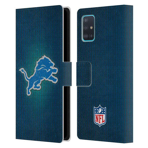 NFL Detroit Lions Artwork LED Leather Book Wallet Case Cover For Samsung Galaxy A51 (2019)