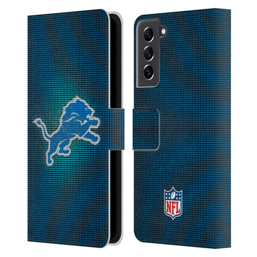 NFL Detroit Lions Artwork LED Leather Book Wallet Case Cover For Samsung Galaxy S21 FE 5G