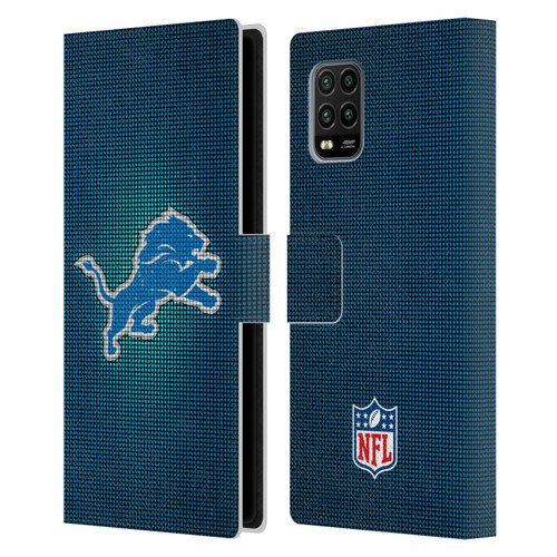 NFL Detroit Lions Artwork LED Leather Book Wallet Case Cover For Xiaomi Mi 10 Lite 5G