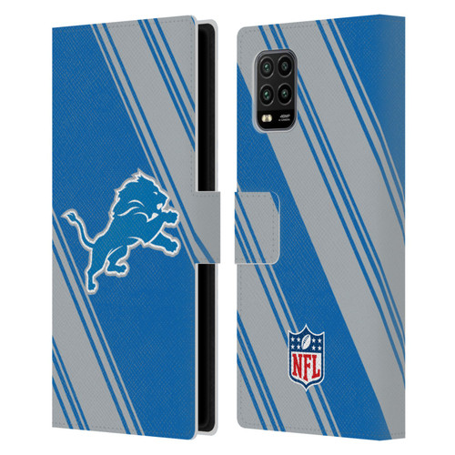 NFL Detroit Lions Artwork Stripes Leather Book Wallet Case Cover For Xiaomi Mi 10 Lite 5G
