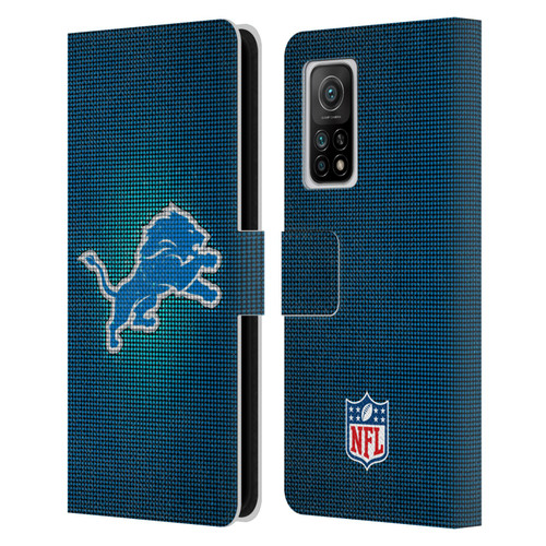 NFL Detroit Lions Artwork LED Leather Book Wallet Case Cover For Xiaomi Mi 10T 5G
