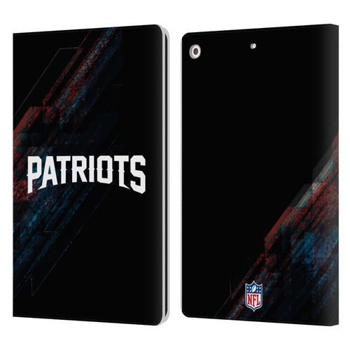 NFL New England Patriots Logo Blur Leather Book Wallet Case Cover For Apple iPad 10.2 2019/2020/2021