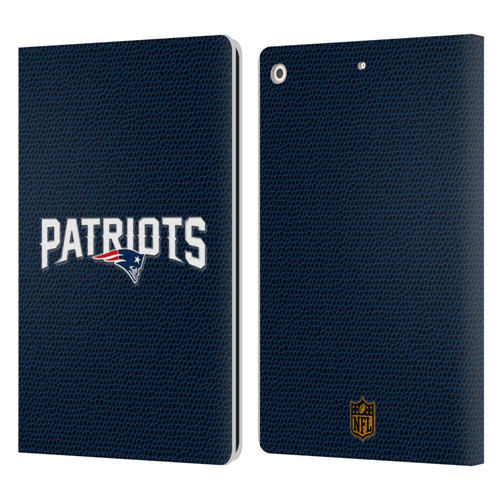 NFL New England Patriots Logo Football Leather Book Wallet Case Cover For Apple iPad 10.2 2019/2020/2021