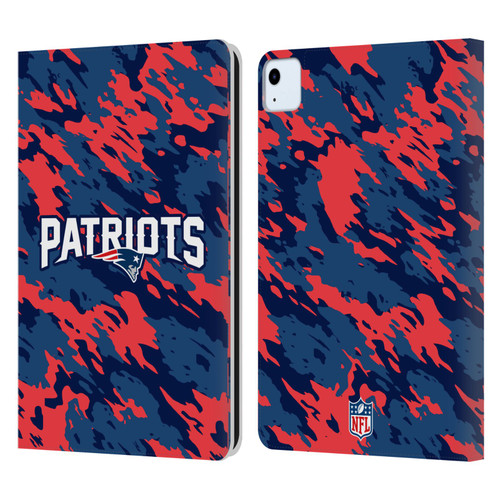 NFL New England Patriots Logo Camou Leather Book Wallet Case Cover For Apple iPad Air 11 2020/2022/2024/2025 NFL New England Patriots Logo Camou Leather Book Wallet Case Cover For Apple iPad Air 11 2020/2022/2024/2025