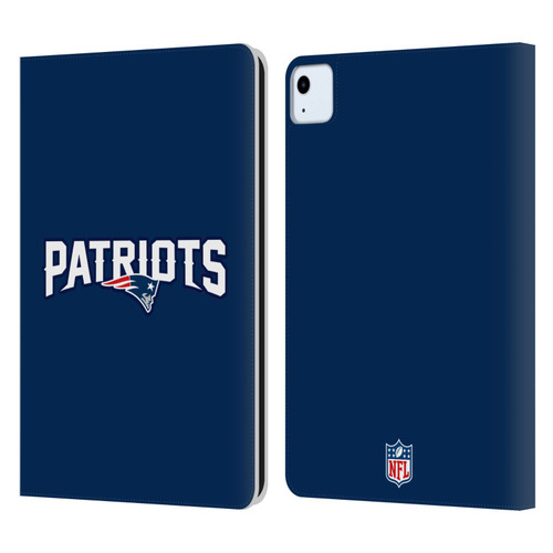 NFL New England Patriots Logo Plain Leather Book Wallet Case Cover For Apple iPad Air 11 2020/2022/2024/2025 NFL New England Patriots Logo Plain Leather Book Wallet Case Cover For Apple iPad Air 11 2020/2022/2024/2025