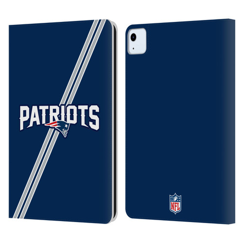NFL New England Patriots Logo Stripes Leather Book Wallet Case Cover For Apple iPad Air 11 2020/2022/2024/2025 NFL New England Patriots Logo Stripes Leather Book Wallet Case Cover For Apple iPad Air 11 2020/2022/2024/2025