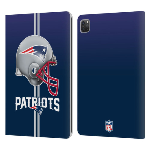 NFL New England Patriots Logo Helmet Leather Book Wallet Case Cover For Apple iPad Pro 11 2020 / 2021 / 2022