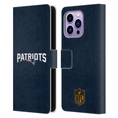 NFL New England Patriots Logo Football Leather Book Wallet Case Cover For Apple iPhone 14 Pro Max