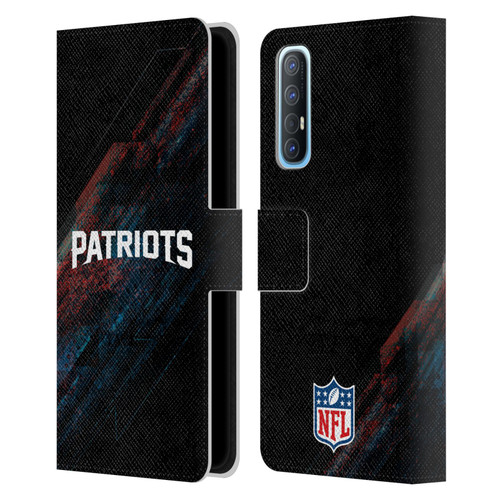 NFL New England Patriots Logo Blur Leather Book Wallet Case Cover For OPPO Find X2 Neo 5G
