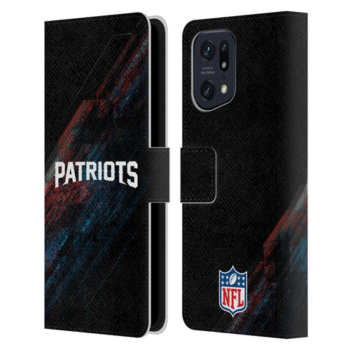 NFL New England Patriots Logo Blur Leather Book Wallet Case Cover For OPPO Find X5