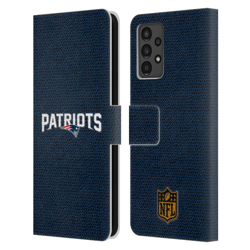 NFL New England Patriots Logo Football Leather Book Wallet Case Cover For Samsung Galaxy A13 (2022)