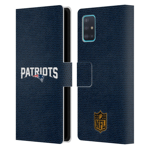 NFL New England Patriots Logo Football Leather Book Wallet Case Cover For Samsung Galaxy A51 (2019)