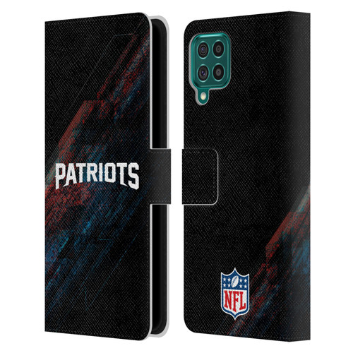 NFL New England Patriots Logo Blur Leather Book Wallet Case Cover For Samsung Galaxy F62 (2021)