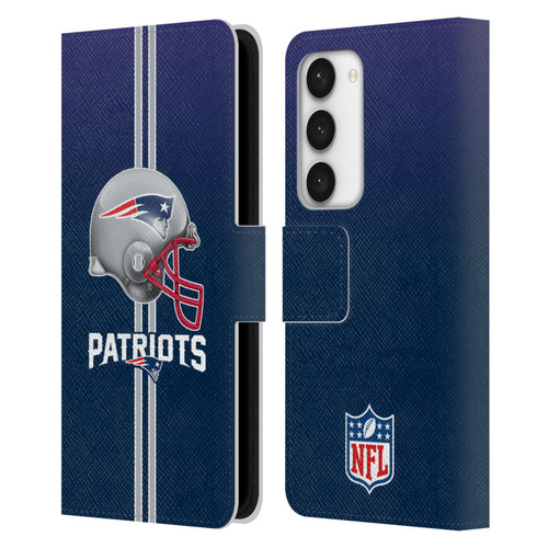 NFL New England Patriots Logo Helmet Leather Book Wallet Case Cover For Samsung Galaxy S23 5G NFL New England Patriots Logo Helmet Leather Book Wallet Case Cover For Samsung Galaxy S23 5G