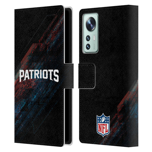 NFL New England Patriots Logo Blur Leather Book Wallet Case Cover For Xiaomi 12