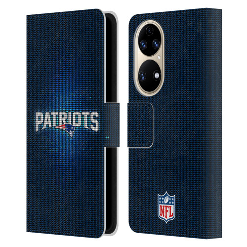 NFL New England Patriots Artwork LED Leather Book Wallet Case Cover For Huawei P50