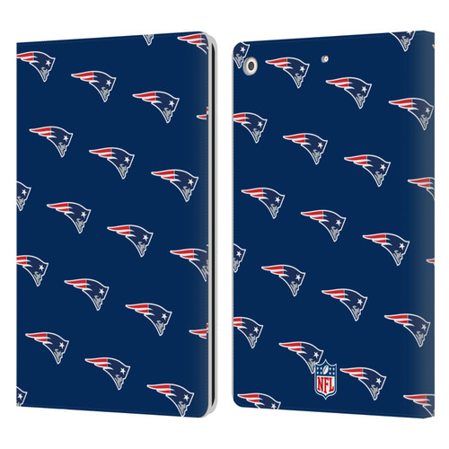 NFL New England Patriots Artwork Patterns Leather Book Wallet Case Cover For Apple iPad 10.2 2019/2020/2021