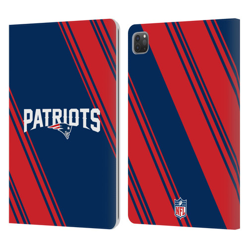NFL New England Patriots Artwork Stripes Leather Book Wallet Case Cover For Apple iPad Pro 11 2020 / 2021 / 2022