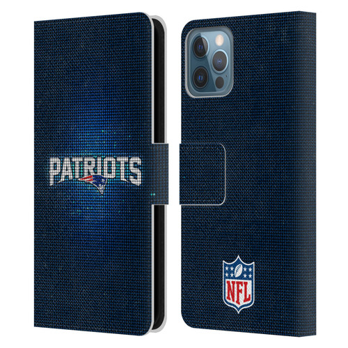 NFL New England Patriots Artwork LED Leather Book Wallet Case Cover For Apple iPhone 12 / iPhone 12 Pro