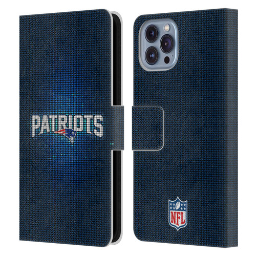 NFL New England Patriots Artwork LED Leather Book Wallet Case Cover For Apple iPhone 14