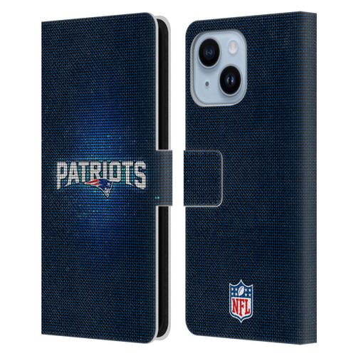 NFL New England Patriots Artwork LED Leather Book Wallet Case Cover For Apple iPhone 14 Plus