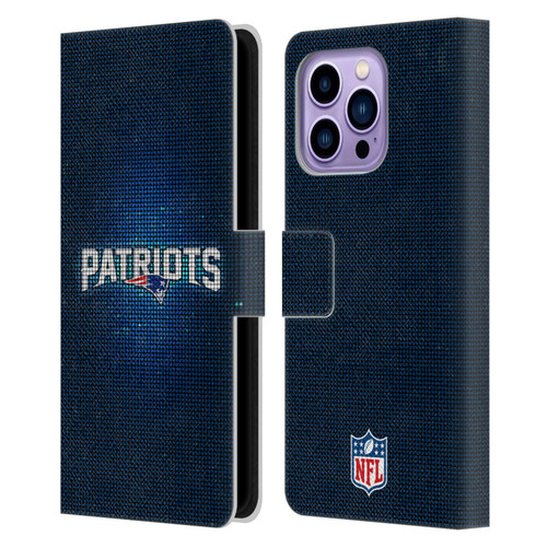 NFL New England Patriots Artwork LED Leather Book Wallet Case Cover For Apple iPhone 14 Pro Max
