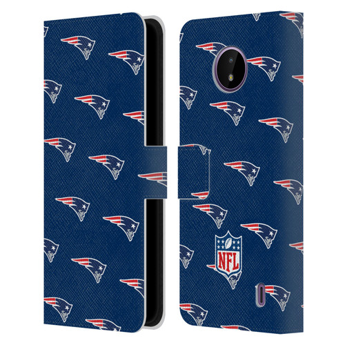 NFL New England Patriots Artwork Patterns Leather Book Wallet Case Cover For Nokia C10 / C20