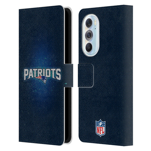 NFL New England Patriots Artwork LED Leather Book Wallet Case Cover For Motorola Edge X30