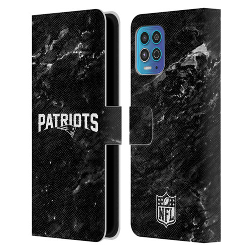 NFL New England Patriots Artwork Marble Leather Book Wallet Case Cover For Motorola Moto G100