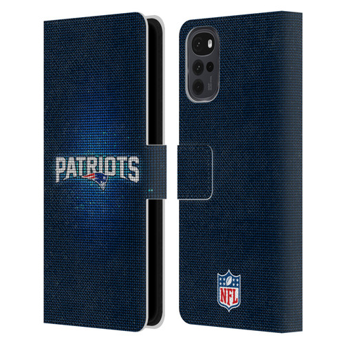 NFL New England Patriots Artwork LED Leather Book Wallet Case Cover For Motorola Moto G22