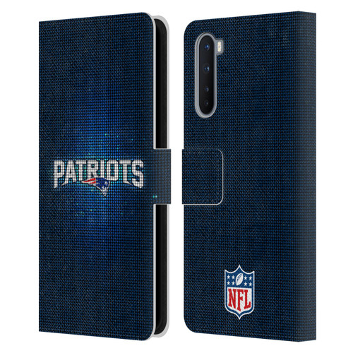 NFL New England Patriots Artwork LED Leather Book Wallet Case Cover For OnePlus Nord 5G