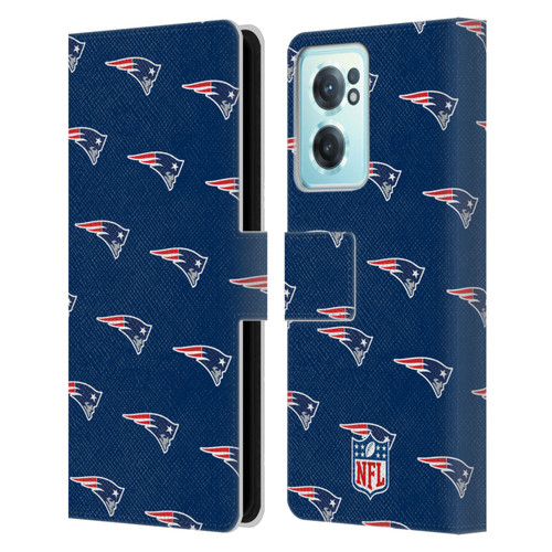 NFL New England Patriots Artwork Patterns Leather Book Wallet Case Cover For OnePlus Nord CE 2 5G