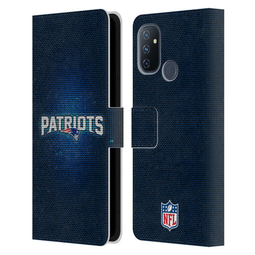 NFL New England Patriots Artwork LED Leather Book Wallet Case Cover For OnePlus Nord N100