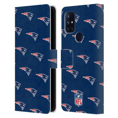 NFL New England Patriots Artwork Patterns Leather Book Wallet Case Cover For OnePlus Nord N10 5G