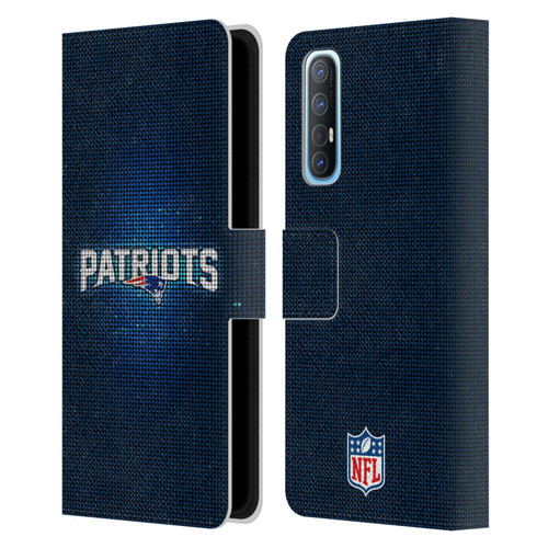 NFL New England Patriots Artwork LED Leather Book Wallet Case Cover For OPPO Find X2 Neo 5G