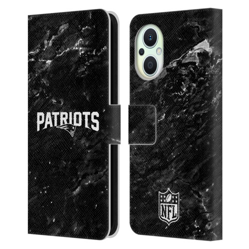 NFL New England Patriots Artwork Marble Leather Book Wallet Case Cover For OPPO Reno8 Lite
