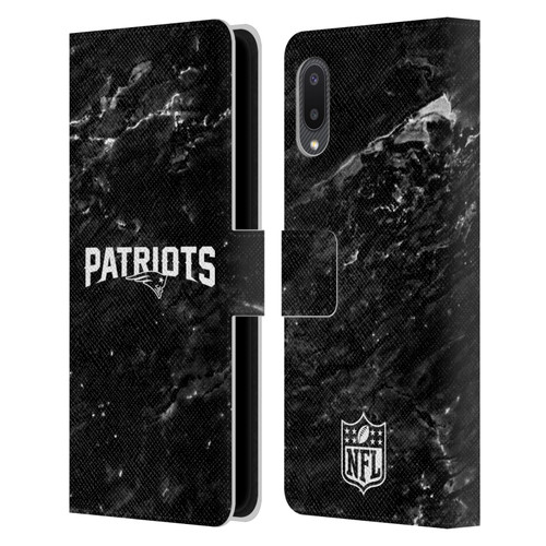 NFL New England Patriots Artwork Marble Leather Book Wallet Case Cover For Samsung Galaxy A02/M02 (2021)