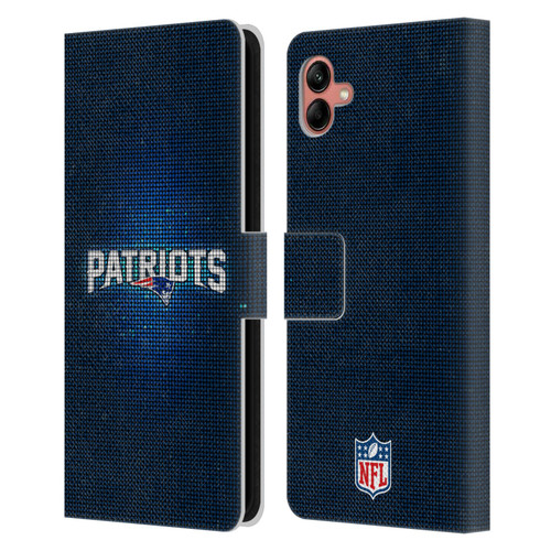 NFL New England Patriots Artwork LED Leather Book Wallet Case Cover For Samsung Galaxy A04 (2022)