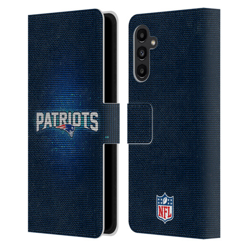 NFL New England Patriots Artwork LED Leather Book Wallet Case Cover For Samsung Galaxy A13 5G (2021)