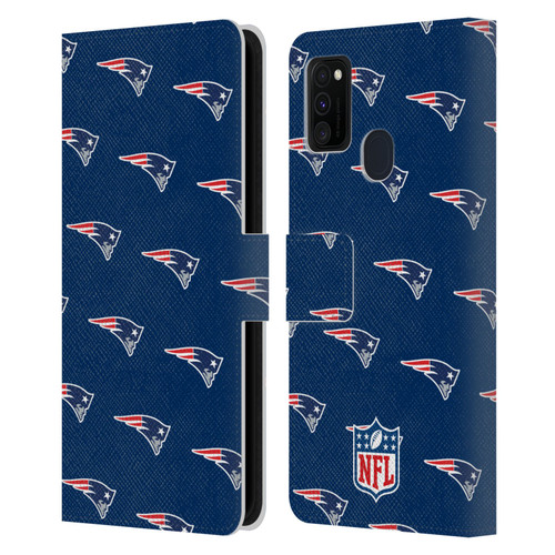 NFL New England Patriots Artwork Patterns Leather Book Wallet Case Cover For Samsung Galaxy M30s (2019)/M21 (2020)