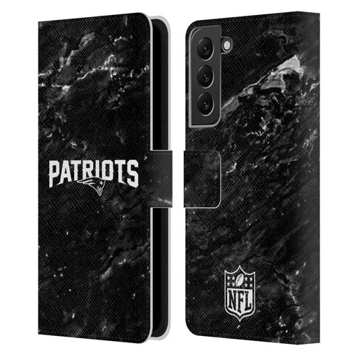 NFL New England Patriots Artwork Marble Leather Book Wallet Case Cover For Samsung Galaxy S22+ 5G